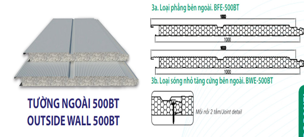 tường ngoài panel eps 500BT