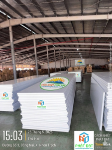 Cách Nhiệt Phát Đạt Giao 800m2 Panel 50mm Cho Xưởng Hàn Quốc Tại Nhơn Trạch